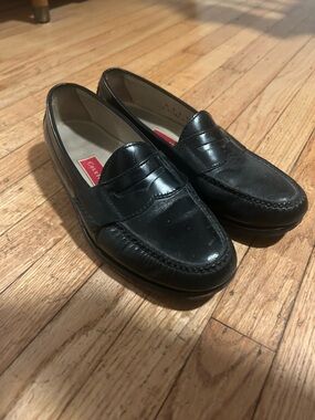 Cole Haan Black Leather Penny Loafers